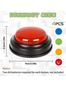 Game Buzzer, Quick Response Desktop Game Buzzer, Classroom Children's Quick Response Game, Quiz, Party - Multicolor - View 10