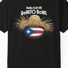 Personalized Benito Bowl T-Shirt Puerto Rico Flag Football Tee Game Day Shirt For Men Women Bunny Bowl Personalization - màu đen - Xem 1