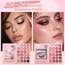 48-Color Paper Multi-Functional Eye Shadow, Multi-Color, Easy To Color And Easy To Blend, Matte, Fine Shimmer And Brighten Makeup Palette - Multicolor - View 6