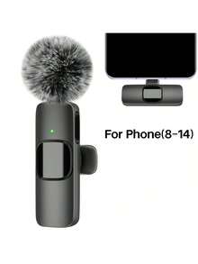 Bezprzewodowy mikrofon krawatowy, kompatybilny z 'em i interfejsem Type-C, układ redukcji szumów 2.4G o ultraniskim opóźnieniu, miniaturowy mikrofon krawatowy do połączeń 2.4G/3G/4G/5G, odpowiedni do transmisji strumieniowej na żywo, wywiadów, nagrywania piosenek, podcastów wideo i tworzenia treści, akumulator 50 mAh - Czarne - Zobacz 16