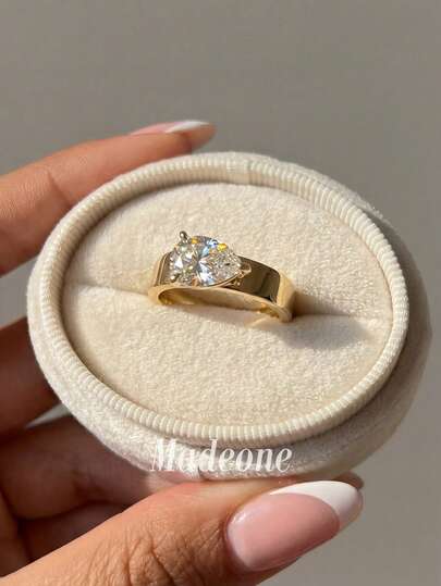 1 szt. Elegancka, podwójna cyrkonia w kształcie łezki, obrączka zaręczynowa ze srebra próby 925, wykwintna biżuteria ślubna, prezent na rocznicę/urodziny