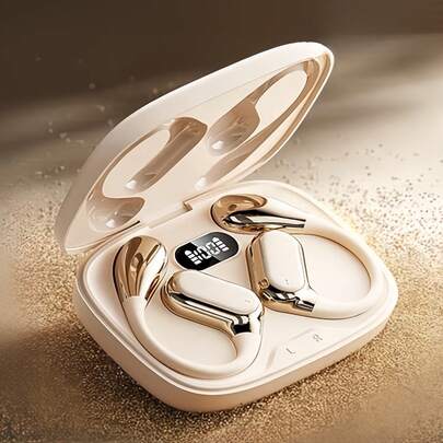 真无线夹扣式睡眠耳机，带智能耳塞 - HIFI 立体声低音、高清立体声通话、运动耳机，适用于 iOS 和 Android