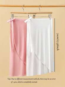 70cm Women's Ballet Tutu Skirt, Adult One-Piece Tutu Skirt With Lace Tie, Wrap Around Skirt For Yoga, Latin Dance Training. Dance Teacher Uniform. Women's One-Piece Dance Skirt With Belt, Wrap Around And Slim Fit For Fitness Yoga. Women's Wrap Around Skirt Fitness Yoga Series, Running Wrap Around Skirt. - Multicolor - View 11