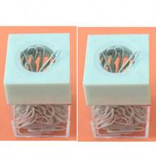 Caja de 18 piezas de clips magnéticos transparentes de colores con soporte, diseño creativo - Multicolor - Ver 17