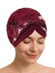 1pc Fashion Street Style Headscarf Hat Printed Headband Pullover Hat Floral Headscarf Hat - Color - View 6