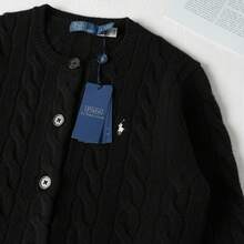 Polo Ralph Lauren Classic Embroidered Wool Cardigan  ,Women's Knitwear - Hitam - View 2