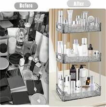 Oaoleer 1pc Light Luxury Bathroom Storage Rack, Transparent Dressing Table Skin Care Product Lipstick Nail Polish Perfume Storage Rack, Removable Desktop Storage Shelf, Makeup Organizer Bag,Room Decor, Bags,Makeup Bag,Vanity,Travel,Make Up Bag,Travel Essentials,Organizer,Storage,Travel Essential,Makeup Organizer,Makeup Bags,Make Up Organizer,Organiser,Toiletry Bag,Desk Organiser,Cosmetic Bag,Makeup Pouch,Make Up Organize,Vanity Accessories,Make Up Pouch,Make Up Bags,Jewellery Box,Pouch,Makeup Brush Holder,Brush Holder,Perfume Organiser,Pouch Bag,Gifts For Women,Christmas Gifts,Gift Ideas For Women - 無色 - 查看 7