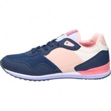 PEPE JEANS | Sneakers da donna Pepe Jeans – Sneakers sportive blu navy con dettagli rosa e bianchi – Sneakers con lacci – Stile casual – Versatili – Facili da abbinare e comode – Modello PGS400016-595 - Blu - Visualizzare 4