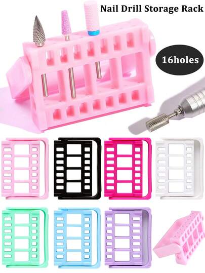 Nail Drill Storage Box, Portable Polishing Grinding Head, Drill Holder, Display Rack, Storage Rack, Nail Tools, Nail Supplies