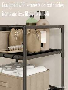 1pc Multi-Layer Bathroom Storage Rack With Swivel Wheels, Laundry Hamper, Underwear & Clothing Organizer - Multicolor - View 13