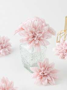 10 bông hoa thược dược giả màu sâm panh có cuống, hoa giả bằng lụa, thích hợp để trang trí nhà cửa, trang trí bàn ăn mùa xuân, trang trí sân vườn ngoài trời, tiệc tùng, làm quà tặng, hoa đeo tay cô dâu, trang trí ngày Valentine và ngày của Mẹ. - Hồng - Xem 5