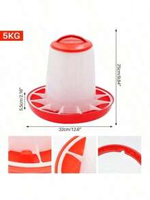 1/1.5/3/5/9公斤容量自动鸡饲料和饮水器，家禽喂食和饮水设备，适用于鸡、鸽子、鹌鹑、农场动物的饲料/水桶，无人值守喂食和饮水装置 - 餵食器 - 查看 14