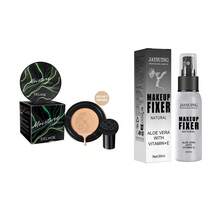 Base de Maquillaje en Esponja Hongo + Spray Fijador para Pieles Oscuras | Hidratante Sin Pegajosidad, Uniformiza Tono, Efecto Pulido, Brillo Acuático Natural, Fijación Duradera Sin Desprendimiento - piel oscura - Ver 13