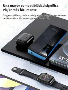 2 piezas Power Bank Batería Portátil 20000mah Carga rápida 4 cables incorporados Pantalla LED digital cargador portátil - Multicolor (2 piezas) - Ver 8