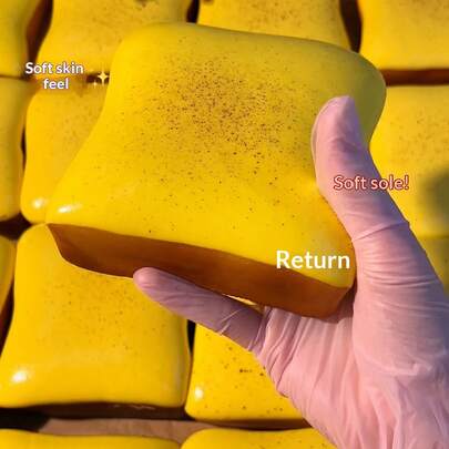 1pc - New Super Soft Squishy Butter Toast Stress Relief Squeeze Toy - Birthday Gift - Perfect Gift - Gift - Collection Display - Hobby Collector - Key Gift For Friends (Due To Batch Reasons, The Surface Spray Color Of The Product Is Random, And There May Be Differences In The Depth And Lightness Of The Product Color, Which Does Not Affect The Product Quality) - Good Item Under $1