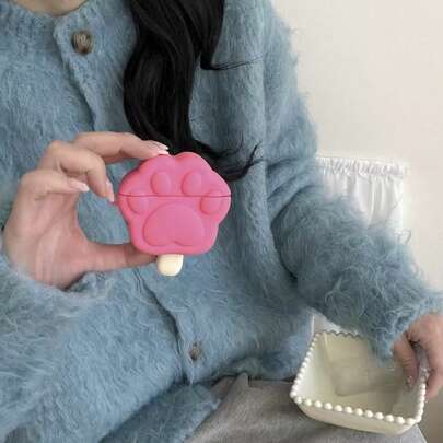 Portable Cute Cartoon Cat Paw Earphone Case For Daily Use