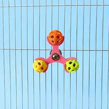 1个鹦鹉旋转铃铛玩具，360度旋转，智能减压，鸟笼配件玩具，发出清脆悦耳的声音 - 彩色 - 查看 12