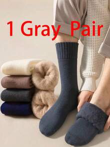 1/3/5/10 Pairs Men's Thermal Fleece Socks, Thick And Soft For Cold Weather Hiking Boots, Suitable For Winter - Black And White, Cozy - Multicolor - View 7