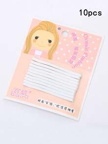 10个简约休闲白色发夹，女孩编织发饰，波浪刘海发夹，耳夹，颈夹，单字发夹，适合外出、运动、度假、演出、下午茶等场合，经典休闲百搭发饰，情人节、感恩节、复活节、母亲节、返校季、护士节的理想实用礼物 - 白色 - 查看 8