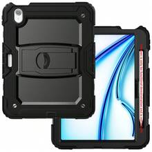 Heavy Duty Shockproof Case Compatible With IPad (A16) 11th/Air11/Air13 M3 (2025) 9th/ 8th/ 7th Generation (2021/2020/2019), Rugged Protective Hard Case With Built-In Stand For IPad 10.2 Inch 2021/2020/2019 - Black - View 31