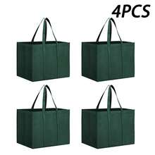 8pcs Large 9.25-Gallon Black Non-Woven Tote Bags With Durable Handles - A Multifunctional Storage Solution For Shopping, Travel, And Car Organization, Reusable Shopping Bags Large-Capacity Waterproof Supermarket Shopping Bag Portable Non-Woven Bag For Retail Stores Boutique And Supermarkets - Nhiều màu - Xem 17