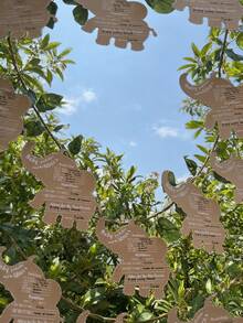 4/8pcs Gender Reveal Blessing Cards, Handwritten Kraft Paper Elephant Game Cards, Party Prediction Cards, New Party Prediction Cards, Party Booking Suggestion Cards, Party Supplies - Multicolor - View 3