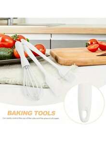 1pc/3pcs Silicone Non-Stick Cookware Set, Heat Resistant Cake Spatula, Food Tongs, Whisk, Oil Brush, Kitchen Baking & Cooking Tools, Great Gift For New Year, Mother's Day, Graduation - Multicolor - View 5