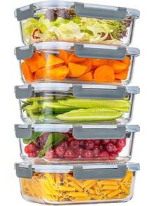 Canning Container Kit - 5 Pcs Glass Storage Containers - View 1