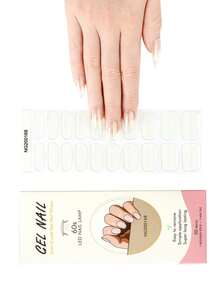 1 Box Of 20pcs Natural Looking Long Lasting Classic Valentine's DIY Simple Transparent Design UV Gel Nail Stickers, Easy To Wear And Remove Nails Nail Supplies - Multicolor - View 2