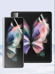 一套，前后膜组合，超高清无损屏幕保护膜，兼容三星系列，水凝胶材质，不伤屏幕，纳米材料自修复划痕，操作流畅无卡顿，兼容三星 Z Fold3、Z Fold4、Z Fold5、Flip3、Flip4、Flip5、Galaxy Z Fold 6/Galaxy Z Flip 6/Galaxy Z Fold 7 系列 - 無色 - 查看 2