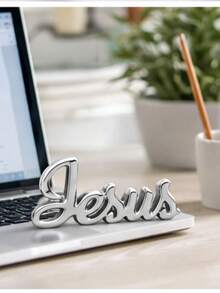 Decorative Porcelain Ornament With Word Design For Interior Decoration - Jesus - View 4