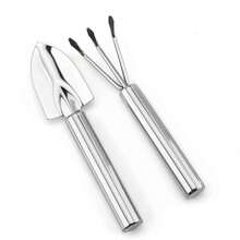 2pcs/Set Stainless Steel Flower Pot, Trowel, Rake Gardening Tool Set For Potted Plants And Flowers - 2-piece Garden Rake Set - View 5