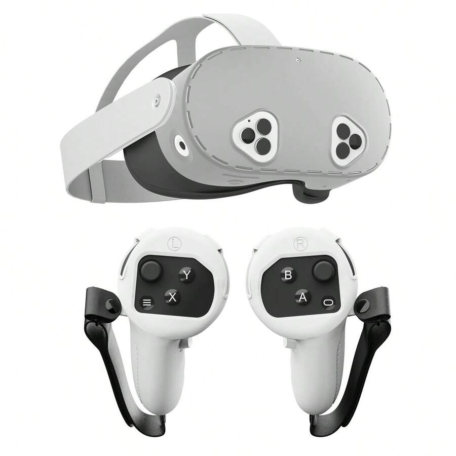 2pcs Game Controller Covers + 1pc Console Protective Case Set For Oculus Quest, Anti-Drop, Anti-Dust, Anti-Scratch, Enhancing Gaming Experience - Multicolor - View 1