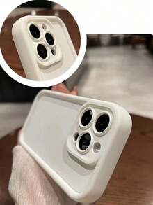 Minimalist Thick Anti-Drop White Phone Case, Compatible With IPhone 17 Pro Max/17 Pro/17 Air/17/16 Pro Max/16/16 Pro/16 Plus/16E/15/15 Plus/15 Pro/15 Pro Max/11/12/13/14 Pro Max/XS/XR/11 Pro/11 Pro Max/12 Pro/12 Pro Max/13 Pro/13 Pro Max/7 Plus/14 Pro/14 Pro Max/14 Plus/7 Plus/8 Plus/8/SE2/13 Mini/12 Mini - White - View 4