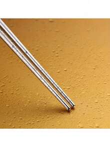 加长不锈钢筷子 可重复使用 日式寿司筷 韩式火锅筷 面条筷 煎炸餐具 中式筷子 - 銀色 - 查看 6