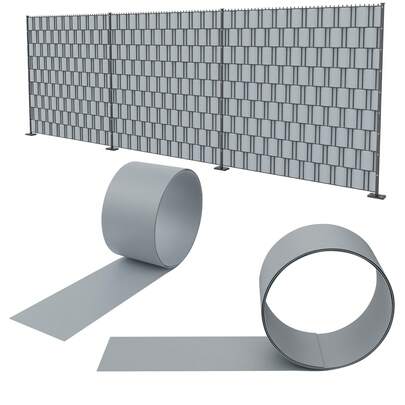 10 Rigid PVC Privacy Screen Strips, Windproof, Double Wire Fence For Garden Or Balcony.