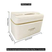 Túi đựng mỹ phẩm Chanel bằng nhung trắng, chất liệu dệt tinh tế, kiểu dáng nổi bật và khác biệt, quai xách tay, khóa kéo mạ vàng, kiểu dáng thời trang, thích hợp làm quà tặng, du lịch cao cấp và sử dụng hàng ngày. - trắng - Xem 10