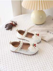 2026新款女童珍珠公主鞋，春秋季新款，1双装 - 米色 - 查看 3