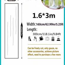 100% Polyester Sheer White Curtain Panel, 160cm X 300cm (5.2ft X 9.8ft), Suitable For Weddings, Birthdays, Anniversaries And Other Celebrations - Multicolor - View 10