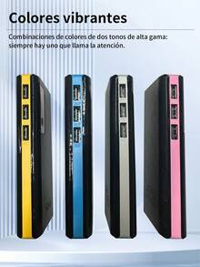 2 piezas Power Bank Batería Portátil 20000mah Carga rápida 4 cables incorporados Pantalla LED digital cargador portátil - Multicolor (2 piezas) - Ver 9