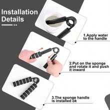 50-250LB Metal Grip Strengthener Set, Aluminum Handle Professional Heavy Duty Power A-Type Hand Grip Finger Trainer - Multicolor - View 5