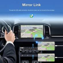 1Din 7" Retractable Screen HD Car MP5 Player BT Car Radio Supports FM BT USB Phone Mirror-Link - A - Xem 2