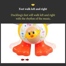 Interactive Dance Duck Toy Music, Dynamic Lights & Blinking Effects, Educational Cartoon Animal Toy, Suitable For 2+ Years Old, Durable Plastic, Perfect Gift For Halloween & Christmas, Interactive Playtime, Educational Toy,Duck Toy,Baby Boy Toys - 黃色 - 查看 7