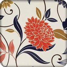 SearchI Juego de 6 fundas de asiento para silla de comedor lavables y elásticas para sillas de comedor protector de funda de asiento de comedor con cubierta trasera flor naranja - Flor Naranja - Ver 5