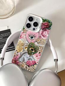 宝石眼全印花手机壳，全包式防摔保护壳，甜美酷炫的Y2K风格，兼容 13/16/17/15/14/13/12/11/Pro/Pro Max/X/XR/XS/XS Max/7/8/Plus，以及Galaxy系列，包括Galaxy S25、S25 Ultra、S24 Ultra、S24、S23+、S23 Ultra、S23 FE、S23、S22 Ultra、S21 FE 5G、S20 FE、A55 5G、A35、A34、A33 5G、A32 4G、A15、A14、A06、A05S、A05、A52/A52s 5G。 - 彩色 - 查看 2