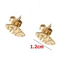 10个不锈钢眼睛形状耳钉，带耳塞，DIY珠宝制作配件耳环组件 - 彩色 - 查看 5