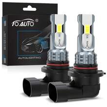TOAUTO 2pcs H11 H7 9005 HB3 9006 HB4 Car CSP LED Fog Headlight Bulbs 6000K White Auto Fog Lamp Day Running Light - A - View 11
