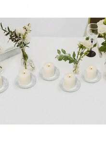 1 Pc/Set Glass Tray-Style Candle Holder. Light Luxury Retro Style Candlestick Holder. - one-size - View 9