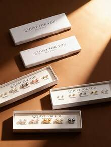 10pcs/Box Elegant Pearl Stud Earrings Set, Versatile Casual Pearl Ball Earrings, Suitable As Gifts For Friends - Multicolor - View 1