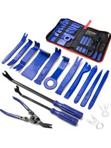 Car Auto Trim Removal Disassembly Dismantling Complete Special Tool Kit Box Set Clip Pliers Fastener Remover Automotive Stereo Removal Hand-Held Disassembly Tools Stuff Accessories Novelties Supplies Essentials - Upgraded - View 10